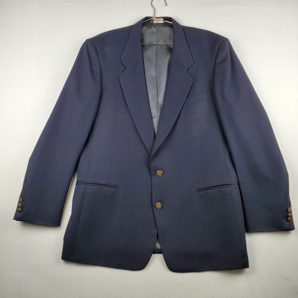 Pierre Cardin Blazer Mens‎ Blue 46 Sport Coat Preppy Office Dressy Cocktail